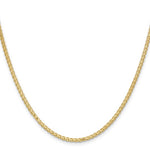 將圖片載入圖庫檢視器 14K Yellow Gold 2.4mm Flat Wheat Spiga Bracelet Anklet Choker Necklace Pendant Chain