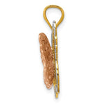 Charger l'image dans la galerie, 14K Rose Gold and 14K Yellow Gold with Rhodium Butterfly Pendant Charm