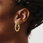 Ladda upp bild till gallerivisning, 10K Yellow Gold 24mm x 2.95mm Rope Round Hoop Earrings
