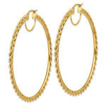 Load image into Gallery viewer, 10K Yellow Gold 70mm x 2.95mm Rope Round Hoop Earrings