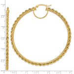 Load image into Gallery viewer, 10K Yellow Gold 70mm x 2.95mm Rope Round Hoop Earrings