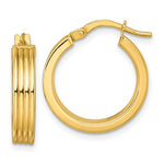 將圖片載入圖庫檢視器 10k Yellow Gold Round Hoop Earrings Everyday Look