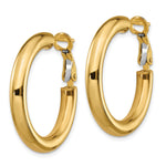 Load image into Gallery viewer, 10K Yellow Gold Classic Hoop Omega Back Round Hoop Earrings 28.5mm x 4mm