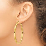画像をギャラリービューアに読み込む, 10K Yellow Gold Classic Round Hoop Earrings 56mmx4mm