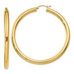 画像をギャラリービューアに読み込む, 10K Yellow Gold Classic Round Hoop Earrings 56mmx4mm