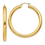 Load image into Gallery viewer, 10k Yellow Gold 50mm x 5mm Classic Round Hoop Earrings
