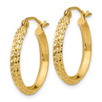Carica l'immagine nel visualizzatore di Gallery, 10k Yellow Gold Diamond Cut Sparkle Round Hoop Earrings