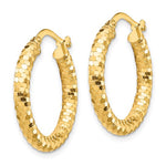 Kép betöltése a galériamegjelenítőbe: 10k Yellow Gold Sparkle Glitter Round Hoop Earrings