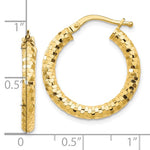 Kép betöltése a galériamegjelenítőbe: 10k Yellow Gold Sparkle Glitter Round Hoop Earrings
