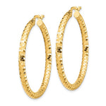 Load image into Gallery viewer, 10k Yellow Gold Diamond Cut Sparkle Round Hoop Earrings