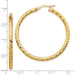 Load image into Gallery viewer, 10k Yellow Gold Diamond Cut Large Round Hoop Earrings Sparkle
