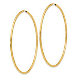 Ladda upp bild till gallerivisning, 10K Yellow Gold Extra Large 70mm x 1.5mm Endless Hoop Earrings
