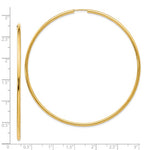 Ladda upp bild till gallerivisning, 10K Yellow Gold Extra Large 70mm x 1.5mm Endless Hoop Earrings