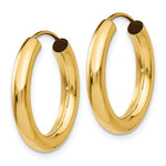 Lataa kuva Galleria-katseluun, 10K Yellow Gold 20mm x 2.75mm Round Endless Hoop Earrings