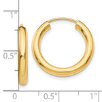 Lataa kuva Galleria-katseluun, 10K Yellow Gold 20mm x 2.75mm Round Endless Hoop Earrings