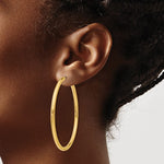 Carregar imagem no visualizador da galeria, 10K Yellow Gold 55mm x 2.75mm Round Endless Hoop Earrings