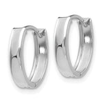 Load image into Gallery viewer, 10K White Gold Hinged Oval Hoop Earrings 13mm x 10mm x 3mm