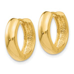 Load image into Gallery viewer, 10K Yellow Gold Curved Hinged Hoop Earrings