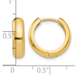 Load image into Gallery viewer, 10K Yellow Gold Curved Hinged Hoop Earrings