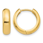 Load image into Gallery viewer, 10K Yellow Gold Curved Hinged Hoop Earrings