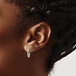 將圖片載入圖庫檢視器 10K White Gold Hinged Earrings