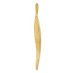 Kép betöltése a galériamegjelenítőbe: 14k Yellow Gold Diamond Long Leaf 2 inch Pendant Charm