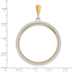 Load image into Gallery viewer, 14K Gold Two Tone Diamond US $20 Dollar Liberty US $20 Dollar St Gaudens Coin Holder Holds 34.2mm Coins Bezel Prong Pendant Charm
