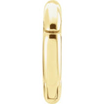 Load image into Gallery viewer, 14k 10k Yellow White Gold 12mm OD Round Hinged Push Clasp Triggerless Bail Hanger Enhancer Pendant Charm Chain Connector