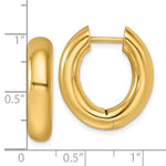 Afbeelding in Gallery-weergave laden, 14k Yellow Gold Hinged Oval Hoop Huggie Earrings