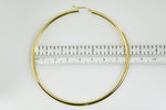 이미지를 갤러리 뷰어에 로드 , 14K Yellow Gold 80mm x 3mm Extra Large Giant Gigantic Big Lightweight Round Classic Hoop Earrings