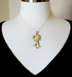 Load image into Gallery viewer, 14K Yellow Gold Panther Large Pendant Charm
