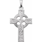 Lade das Bild in den Galerie-Viewer, 14k White Gold Celtic Cross Pendant Charm