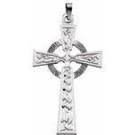 Lade das Bild in den Galerie-Viewer, 14k White Gold Celtic Cross Pendant Charm