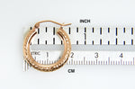 將圖片載入圖庫檢視器 14k rose gold 20mm x 3mm diamond cut round hoop earrings