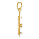 Load image into Gallery viewer, 14k Yellow Gold Diamond Shaped Beaded Prong Coin Bezel Holder Pendant Charm Holds 13mm Coins United States US 1 Dollar Type 1 Mexican 2 Peso