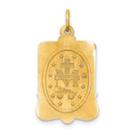 Ladda upp bild till gallerivisning, 14k Yellow Gold Blessed Virgin Mary Miraculous Medal Rectangle Pendant Charm