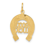Load image into Gallery viewer, 14k Yellow Gold Horseshoe Good Luck Pendant Charm