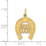 Load image into Gallery viewer, 14k Yellow Gold Horseshoe Good Luck Pendant Charm