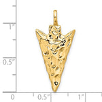 Load image into Gallery viewer, 14k Yellow Gold Arrowhead 3D Pendant Charm