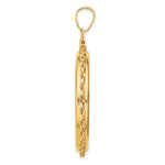 Load image into Gallery viewer, 14K Yellow Gold Diamond Cut Rope Edge 1 oz American Eagle Cat Krugerrand Coin Bezel Holder Pendant Charm Screw Top Fits 32.7 mm Coins