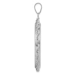 Cargar imagen en el visor de la galería, 14K White Gold Rope Edge 50 Peso Coin Bezel Holder Pendant Charm Screw Top Fits 37 mm Coins