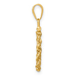 Load image into Gallery viewer, 14K Yellow Gold Rope Edge US $1 Dollar Type 1 and 2 Peso Coin Bezel Holder Pendant Charm Screw Top Fits 13 mm Coins