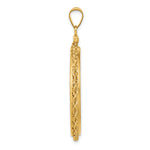 將圖片載入圖庫檢視器 14K Yellow Gold Rope Edge 1 oz Maple Leaf 1/2 oz Cat Coin Bezel Holder Pendant Charm Screw Top Fits 30 mm Coins