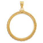 이미지를 갤러리 뷰어에 로드 , 14K Yellow Gold Wheat Chain US $20 Dollar Liberty Saint-Gaudens Coin Bezel Holder Pendant Charm Screw Top Fits 34.2 mm Coins