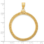 이미지를 갤러리 뷰어에 로드 , 14K Yellow Gold Wheat Chain US $20 Dollar Liberty Saint-Gaudens Coin Bezel Holder Pendant Charm Screw Top Fits 34.2 mm Coins