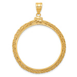 이미지를 갤러리 뷰어에 로드 , 14K Yellow Gold Wheat Chain US $20 Dollar Liberty Saint-Gaudens Coin Bezel Holder Pendant Charm Screw Top Fits 34.2 mm Coins