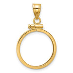 Charger l'image dans la galerie, 10K Yellow Gold US $2.50 Dollar Liberty Indian Barber Dime Mercury Dime Coin Bezel Holder Pendant Screw Top Fits 17.8 mm Coins