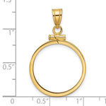 Charger l'image dans la galerie, 10K Yellow Gold 1/4 oz Gold Maple Leaf Coin Bezel Holder Pendant Screw Top Fits 20.2 mm Coins