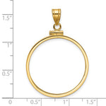 이미지를 갤러리 뷰어에 로드 , 10K Yellow Gold 1/2 oz American Eagle Panda US $10 Dollar Liberty Indian Coin Bezel Holder Pendant Screw Top Fits 27 mm Coins