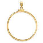Load image into Gallery viewer, 10K Yellow Gold 50 Peso Coin Bezel Holder Pendant Screw Top Fits 37 mm Coins